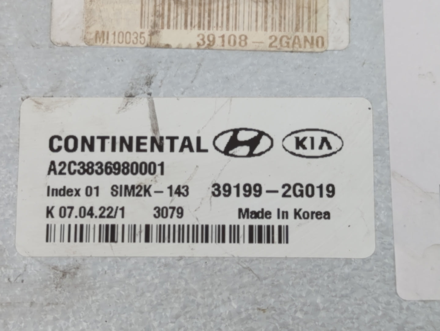 2014 Kia Optima PCM Engine Control Computer ECU ECM PCU OEM P/N:A2C3836980001 39199-2G019 Fits OEM Used Auto Parts - Oemused
