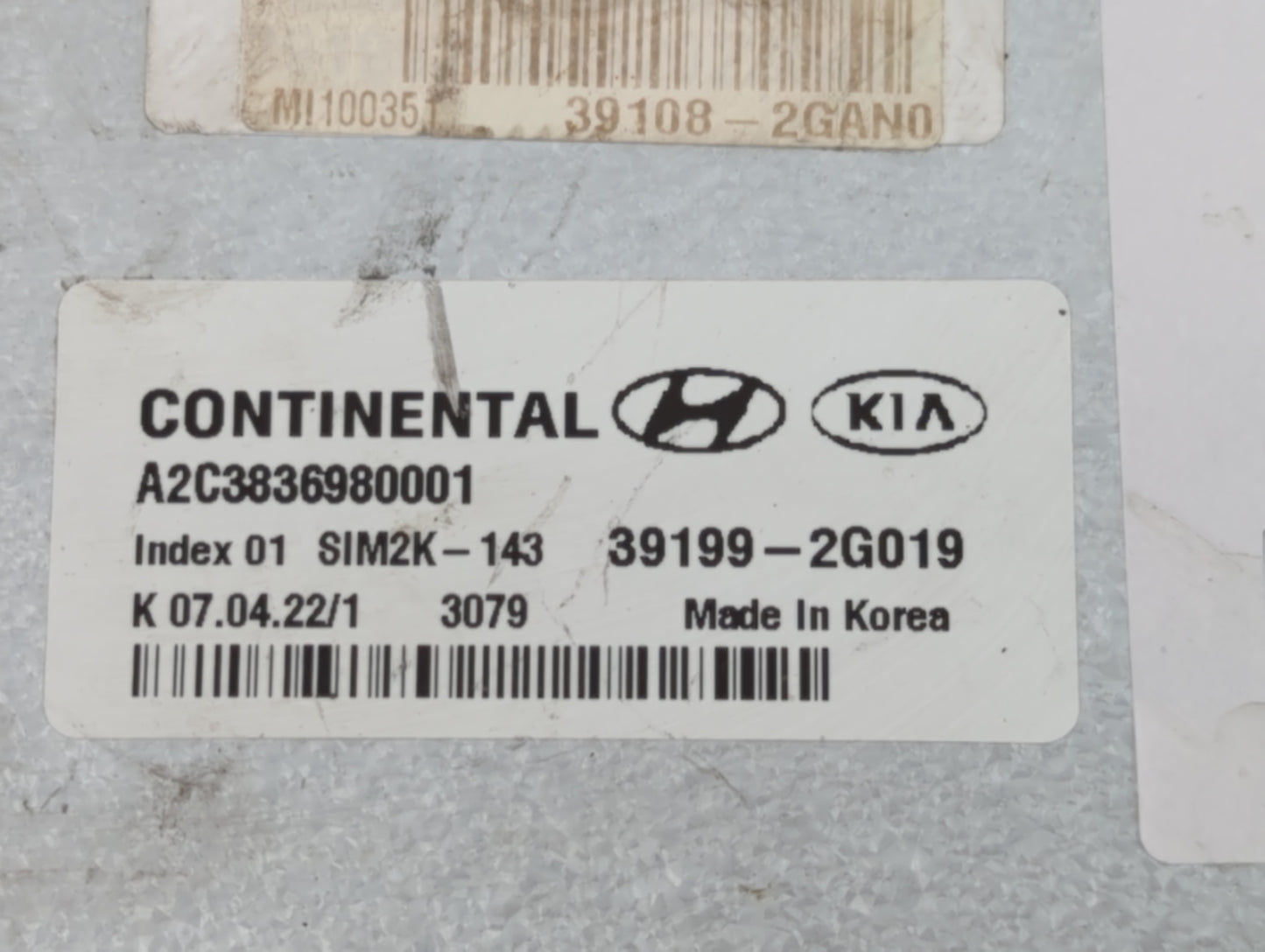 2014 Kia Optima PCM Engine Control Computer ECU ECM PCU OEM P/N:A2C3836980001 39199-2G019 Fits OEM Used Auto Parts - Oemused