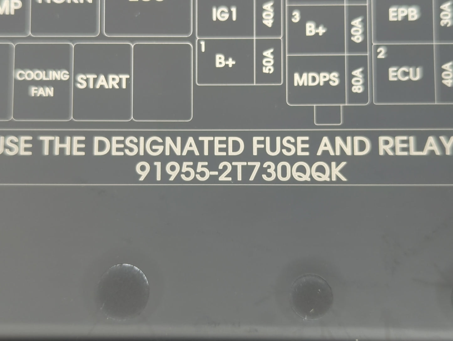 2014-2015 Kia Optima Fusebox Fuse Box Panel Relay Module P/N:91955-2T730QQK Fits Fits 2014 2015 OEM Used Auto Parts - Oemuse