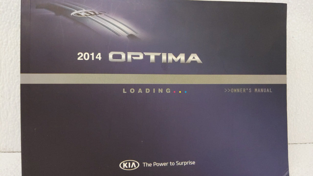 2014 Kia Optima Owners Manual Book Guide OEM Used Auto Parts - Oemusedautoparts1.com