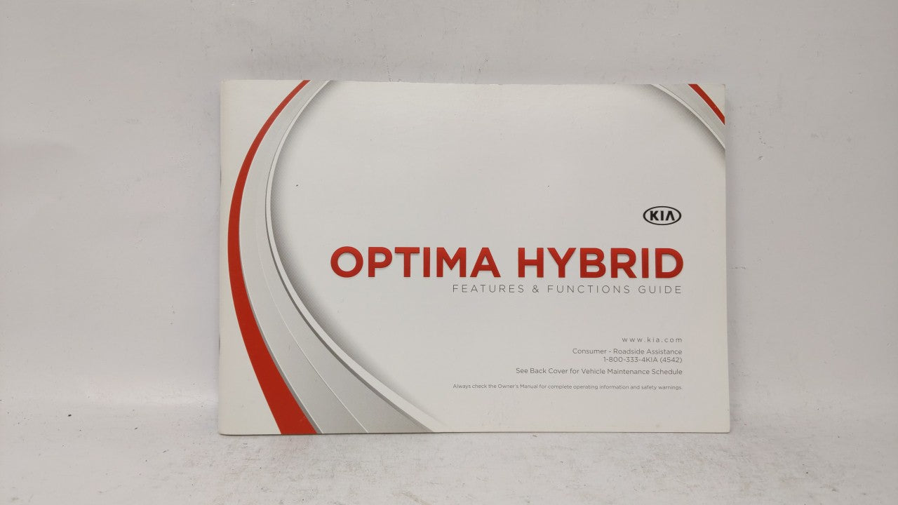 2014 Kia Optima Owners Manual Book Guide OEM Used Auto Parts - Oemusedautoparts1.com