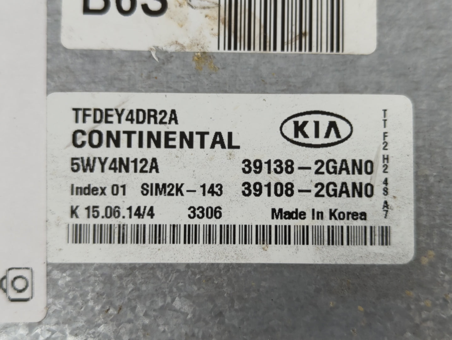 2014-2015 Kia Optima PCM Engine Control Computer ECU ECM PCU OEM P/N:39138-2GAN0 Fits Fits 2014 2015 OEM Used Auto Parts - O