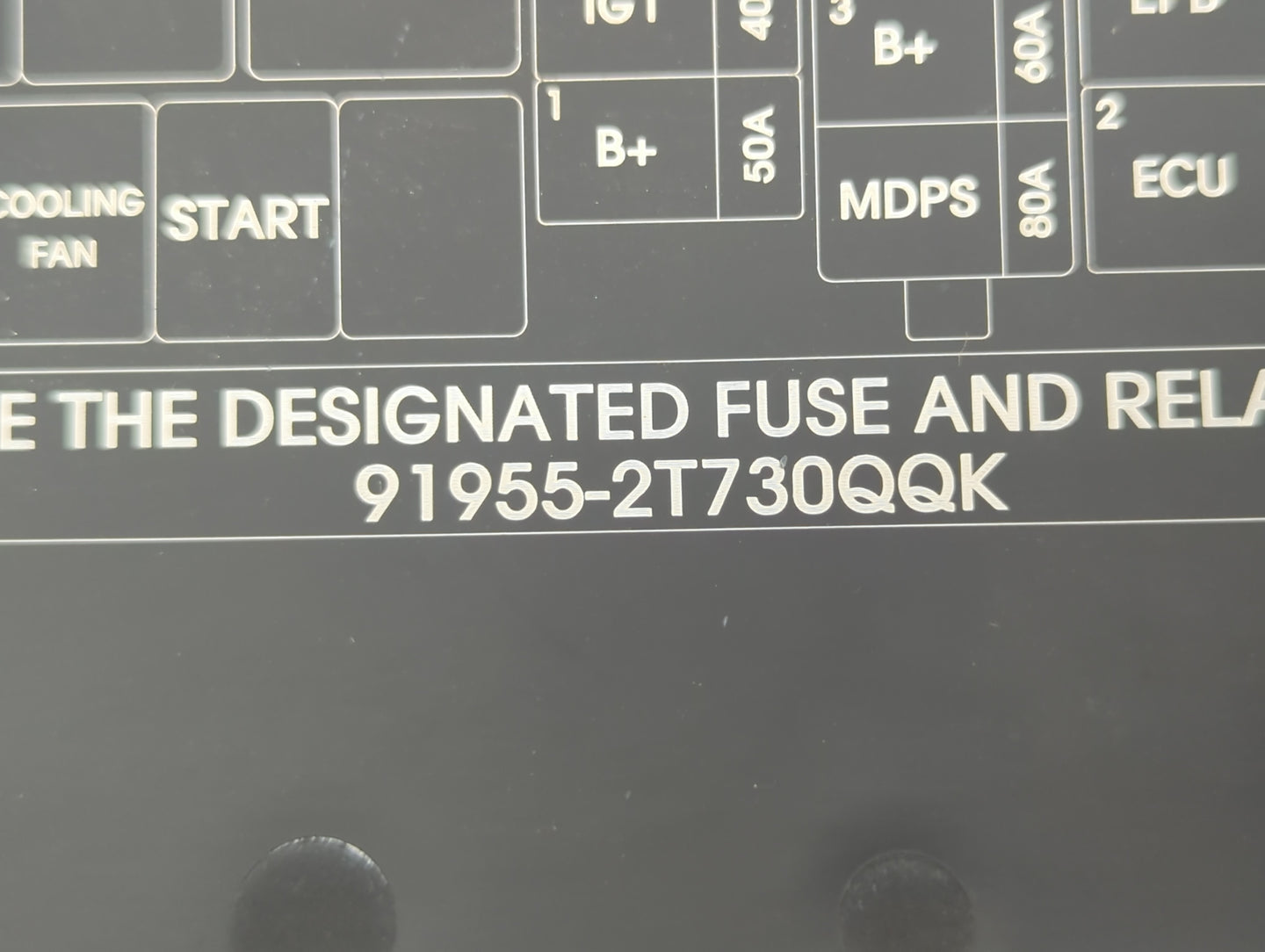 2014-2015 Kia Optima Fusebox Fuse Box Panel Relay Module P/N:91260-2T120 Fits Fits 2014 2015 OEM Used Auto Parts - Oemusedau