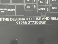 2014-2015 Kia Optima Fusebox Fuse Box Panel Relay Module P/N:91260-2T120 Fits Fits 2014 2015 OEM Used Auto Parts - Oemusedau