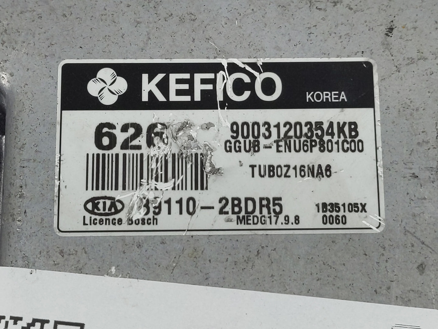2014-2015 Kia Rio PCM Engine Control Computer ECU ECM PCU OEM P/N:9003120354KB 89110-2BDR5 Fits Fits 2014 2015 OEM Used Auto