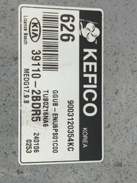 2014-2015 Kia Rio PCM Engine Control Computer ECU ECM PCU OEM P/N:39110-2BDR5 9003120354KC, MEDG17.9.8 Fits Fits 2014 2015 O
