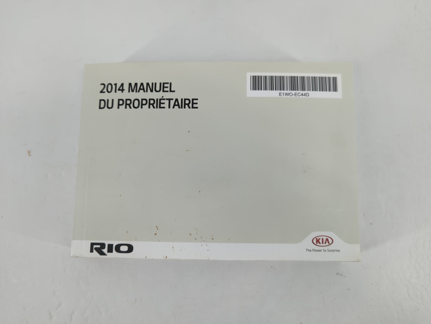 2014 Kia Rio Owners Manual Book Guide P/N:E1WO-EC44D OEM Used Auto Parts - Oemusedautoparts1.com