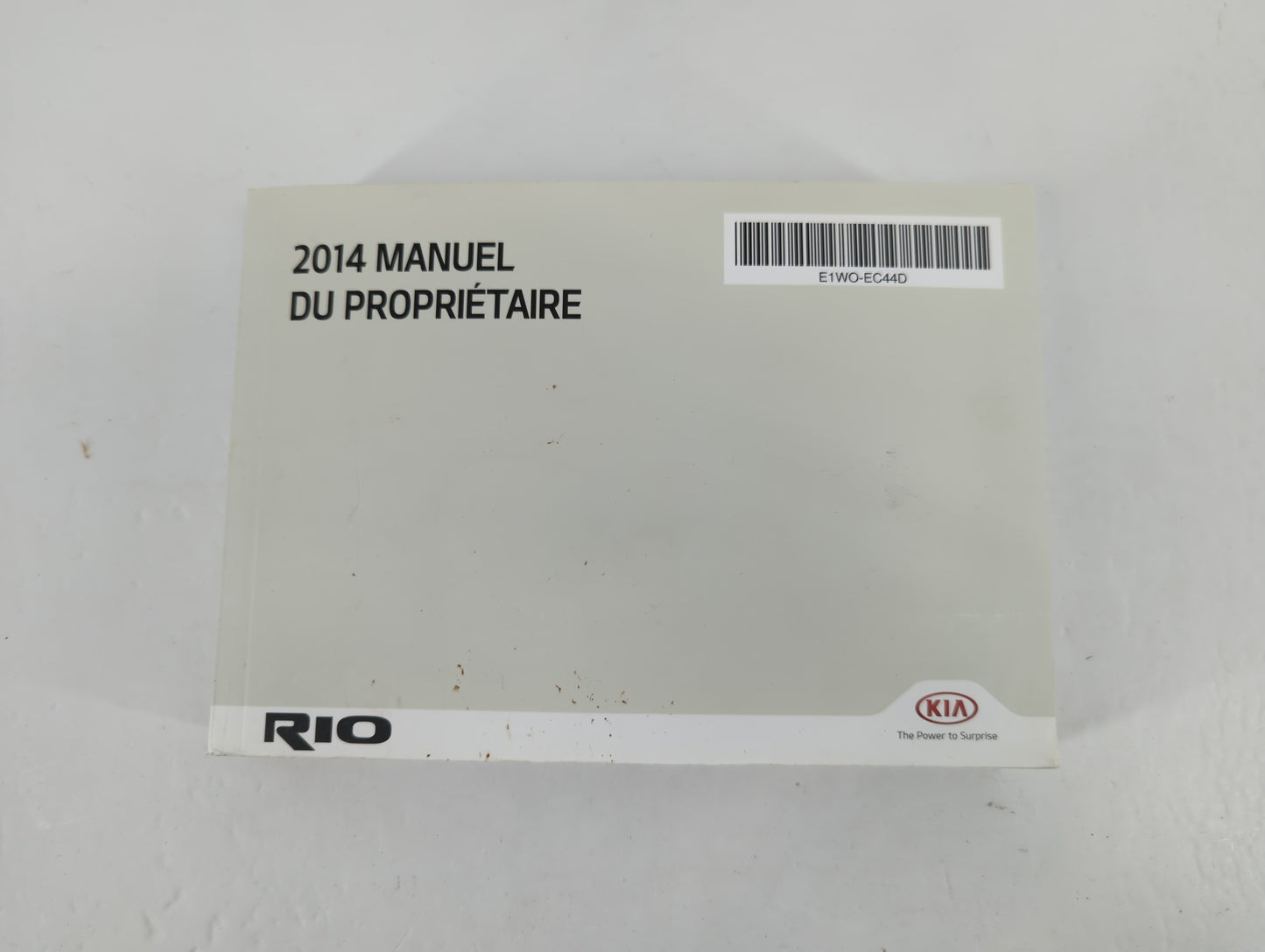 2014 Kia Rio Owners Manual Book Guide P/N:E1WO-EC44D OEM Used Auto Parts - Oemusedautoparts1.com