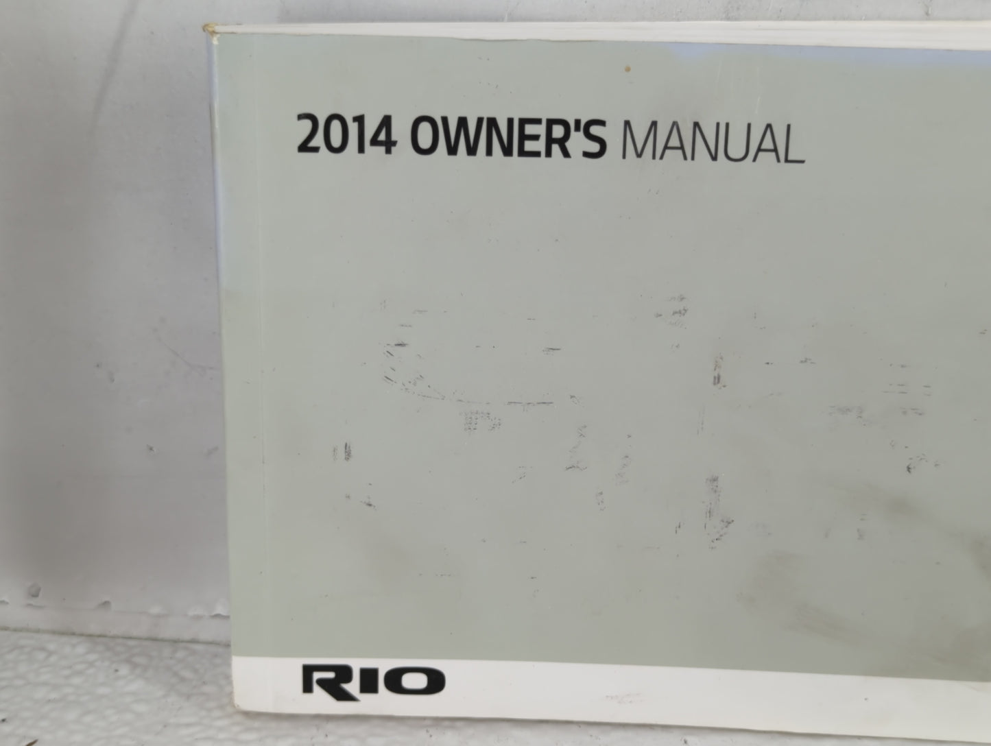 2014 Kia Rio Owners Manual Book Guide P/N:E1WO-EU42D OEM Used Auto Parts - Oemusedautoparts1.com