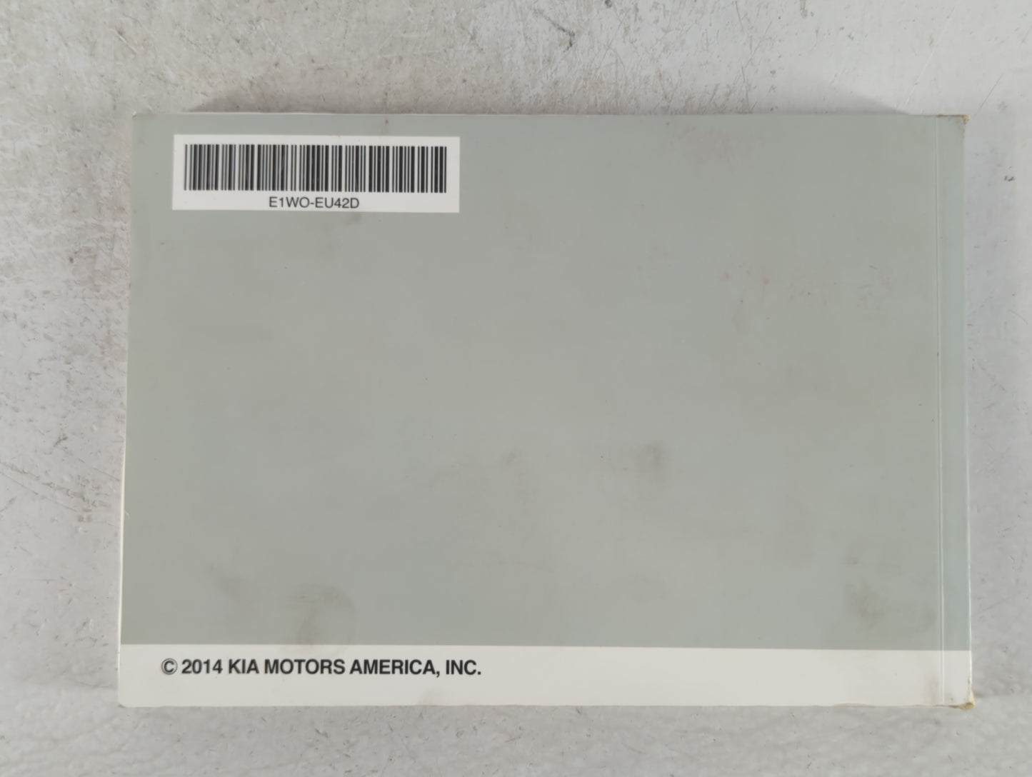 2014 Kia Rio Owners Manual Book Guide P/N:E1WO-EU42D OEM Used Auto Parts - Oemusedautoparts1.com