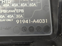 2014-2015 Kia Rondo Fusebox Fuse Box Panel Relay Module P/N:91941-A4031 N91210-A4326 Fits Fits 2014 2015 OEM Used Auto Parts