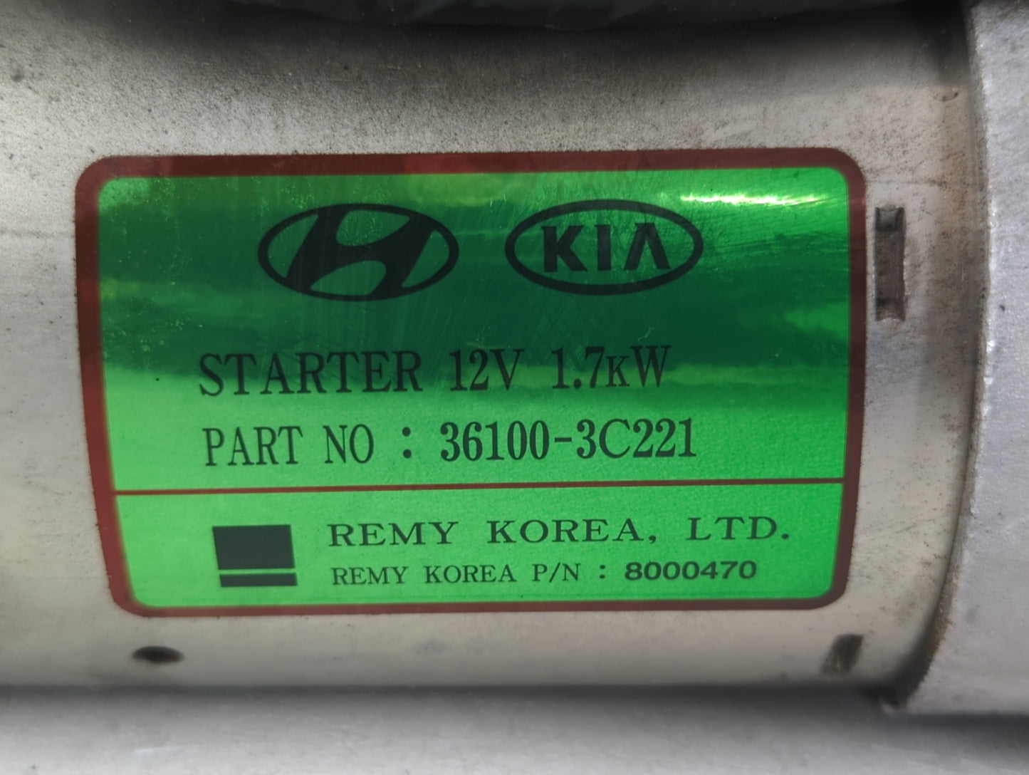 2014-2016 Kia Sorento Car Starter Motor Solenoid OEM P/N:36100-3C221 Fits Fits 2012 2013 2014 2015 2016 OEM Used Auto Parts 