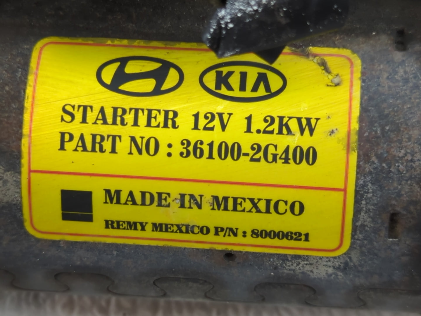 2014-2015 Kia Sorento Car Starter Motor Solenoid OEM P/N:36100-2G400 Fits Fits 2014 2015 2016 OEM Used Auto Parts - Oemuseda