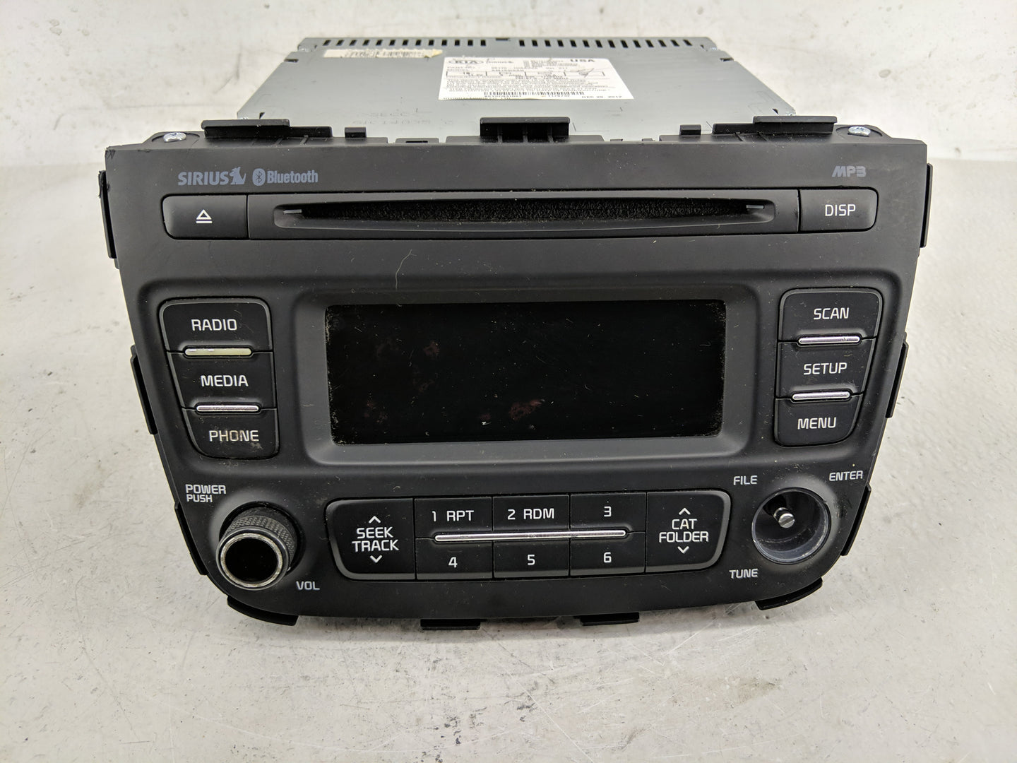 2014-2015 Kia Sorento Radio AM FM Cd Player Receiver Replacement P/N:96170-1UAA0VA Fits Fits 2014 2015 OEM Used Auto Parts -