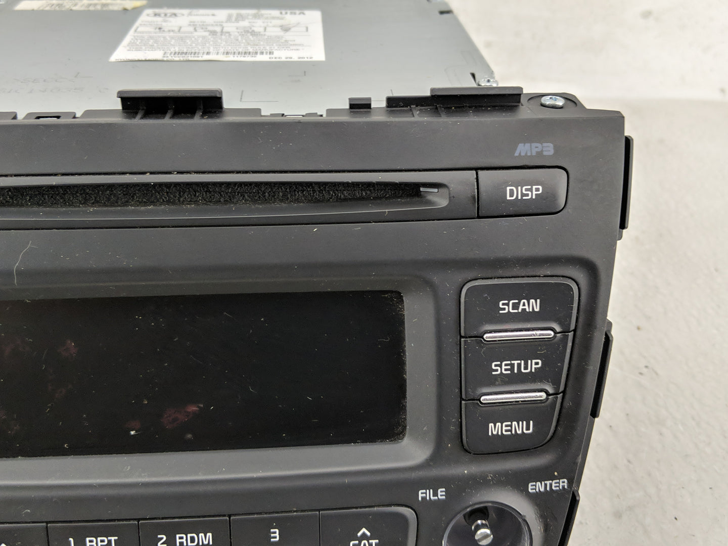 2014-2015 Kia Sorento Radio AM FM Cd Player Receiver Replacement P/N:96170-1UAA0VA Fits Fits 2014 2015 OEM Used Auto Parts -