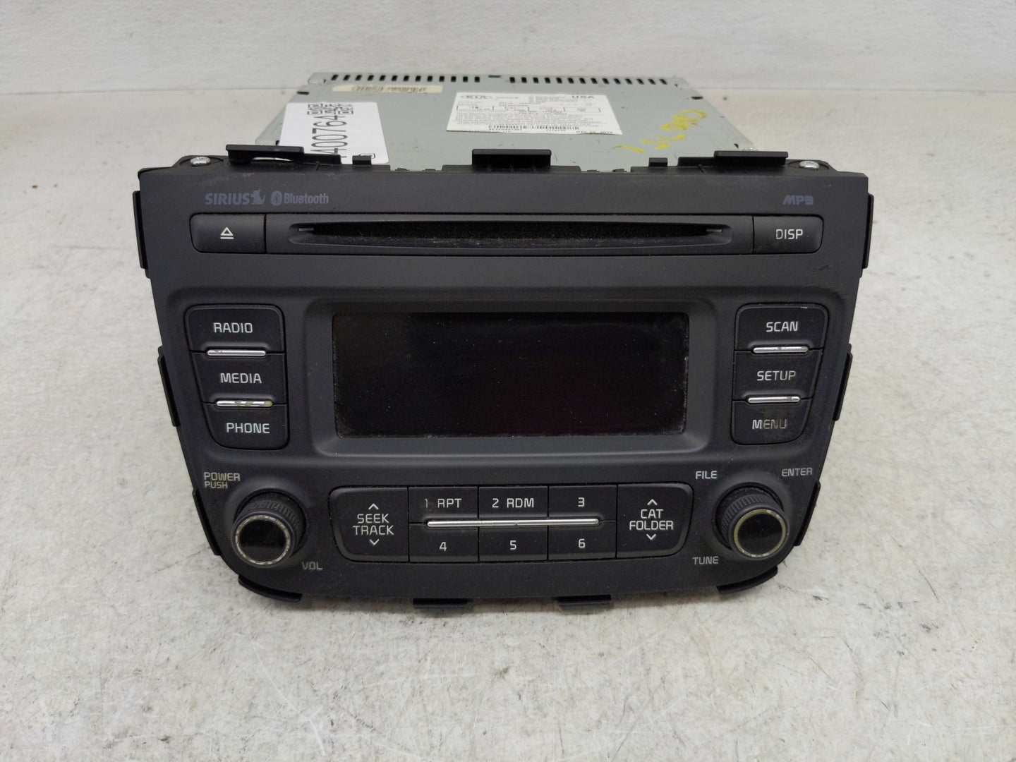 2014 Kia Sorento Radio AM FM Cd Player Receiver Replacement P/N:96170-1UAA0VA Fits OEM Used Auto Parts - Oemusedautoparts1.c