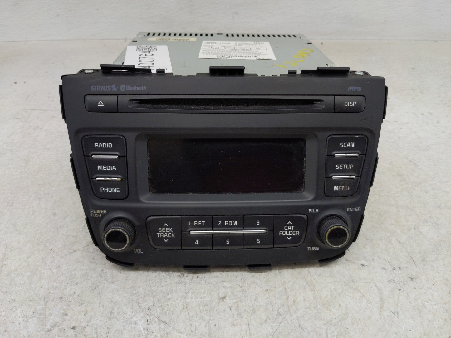 2014 Kia Sorento Radio AM FM Cd Player Receiver Replacement P/N:96170-1UAA0VA Fits OEM Used Auto Parts - Oemusedautoparts1.c