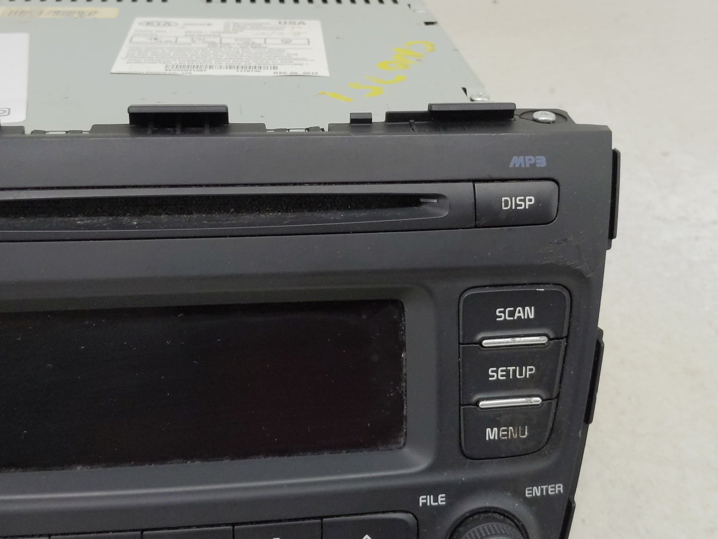 2014 Kia Sorento Radio AM FM Cd Player Receiver Replacement P/N:96170-1UAA0VA Fits OEM Used Auto Parts - Oemusedautoparts1.c