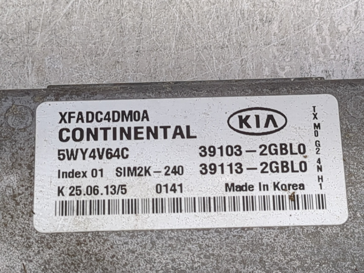 2014-2015 Kia Sorento PCM Engine Control Computer ECU ECM PCU OEM P/N:39113-2GBL0 Fits Fits 2014 2015 OEM Used Auto Parts - 