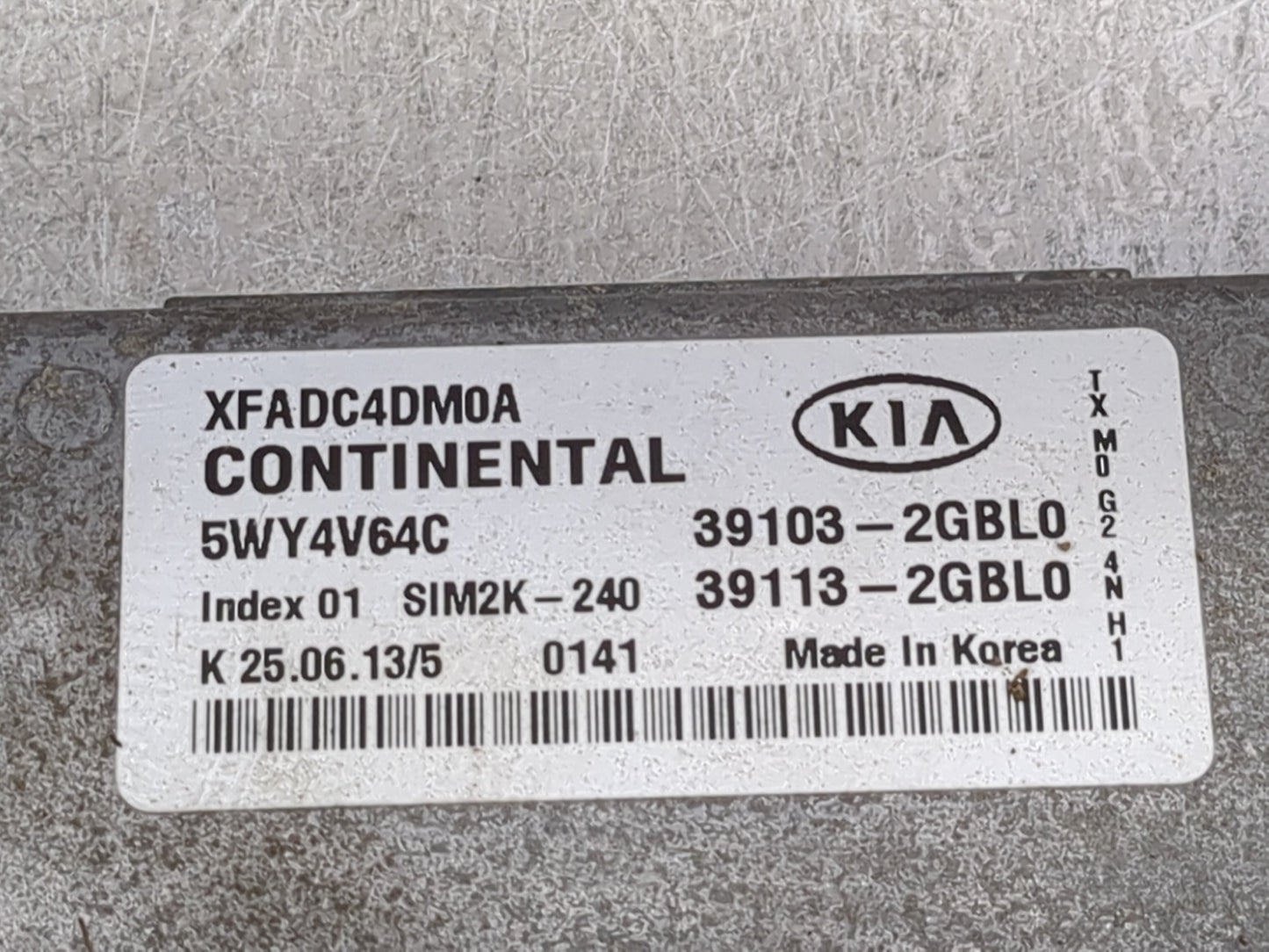 2014-2015 Kia Sorento PCM Engine Control Computer ECU ECM PCU OEM P/N:39113-2GBL0 Fits Fits 2014 2015 OEM Used Auto Parts - 