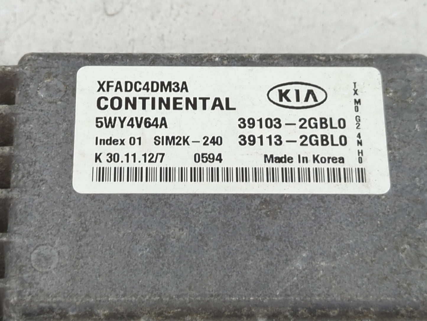 2014-2015 Kia Sorento PCM Engine Control Computer ECU ECM PCU OEM P/N:39103-2GBL0 39113-2GBL0, 5WY4V64A Fits Fits 2014 2015 