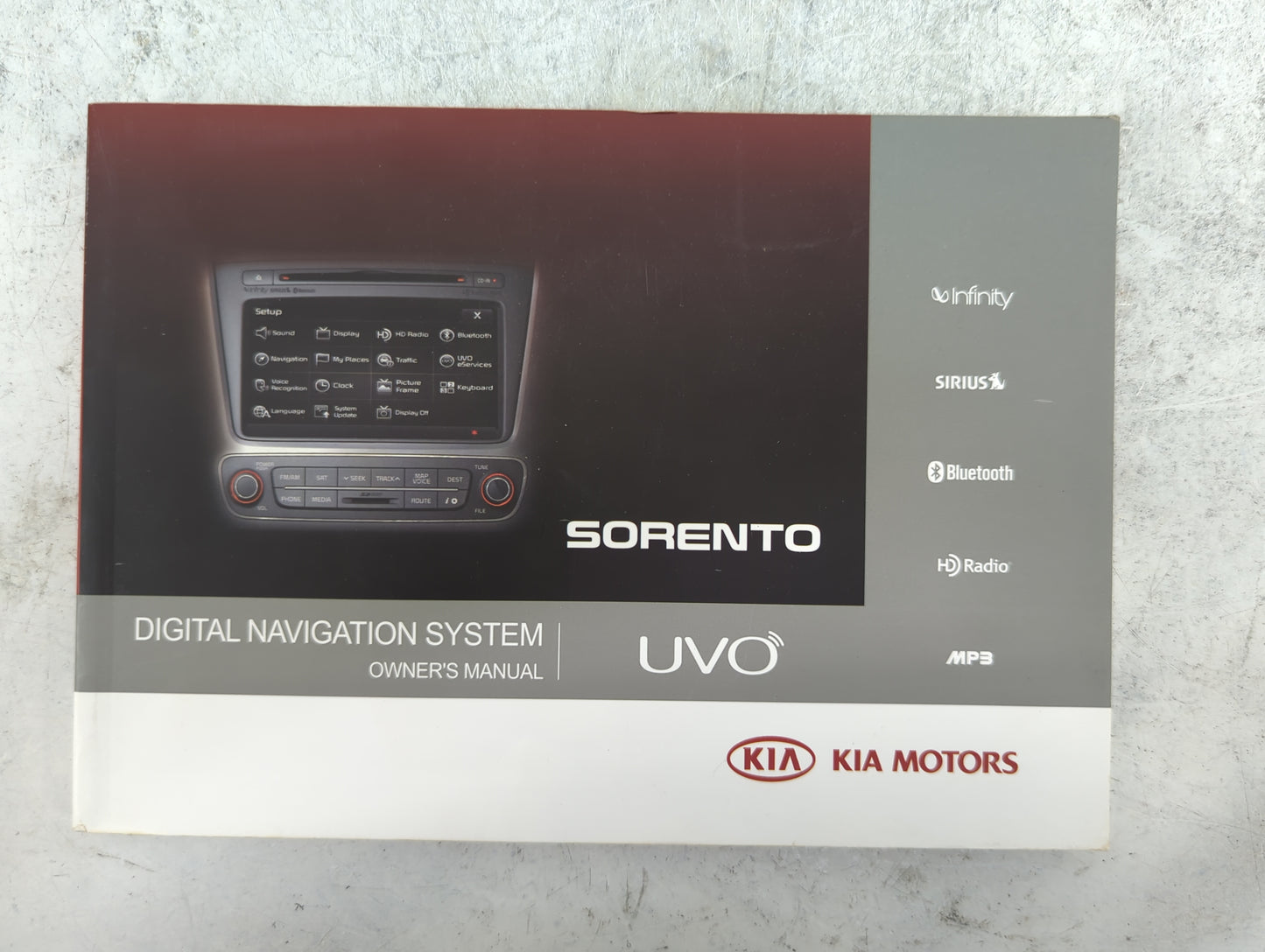 2014 Kia Sorento Owners Manual Book Guide P/N:1UENC11 1UMS7-S0001 OEM Used Auto Parts - Oemusedautoparts1.com