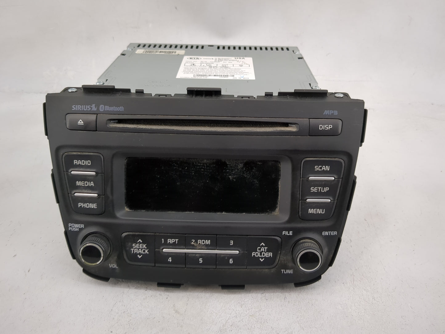 2014-2015 Kia Sorento Radio AM FM Cd Player Receiver Replacement P/N:961701UAA0VA AM1A0IXAN, 96170-1UAA0VA Fits Fits 2014 20