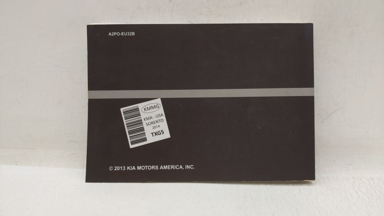 2014 Kia Sorento Owners Manual Book Guide OEM Used Auto Parts - Oemusedautoparts1.com