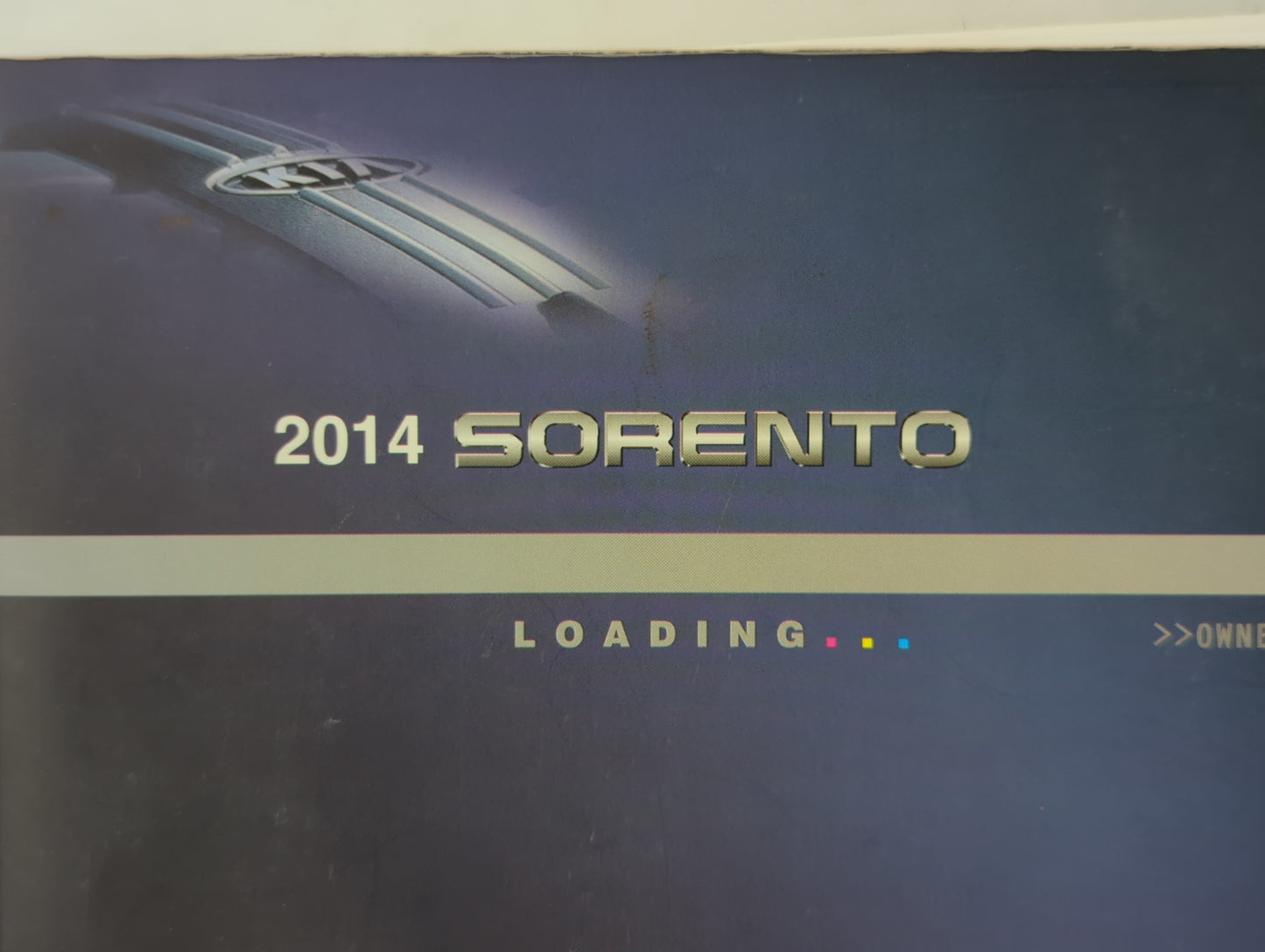 2014 Kia Sorento Owners Manual Book Guide OEM Used Auto Parts - Oemusedautoparts1.com