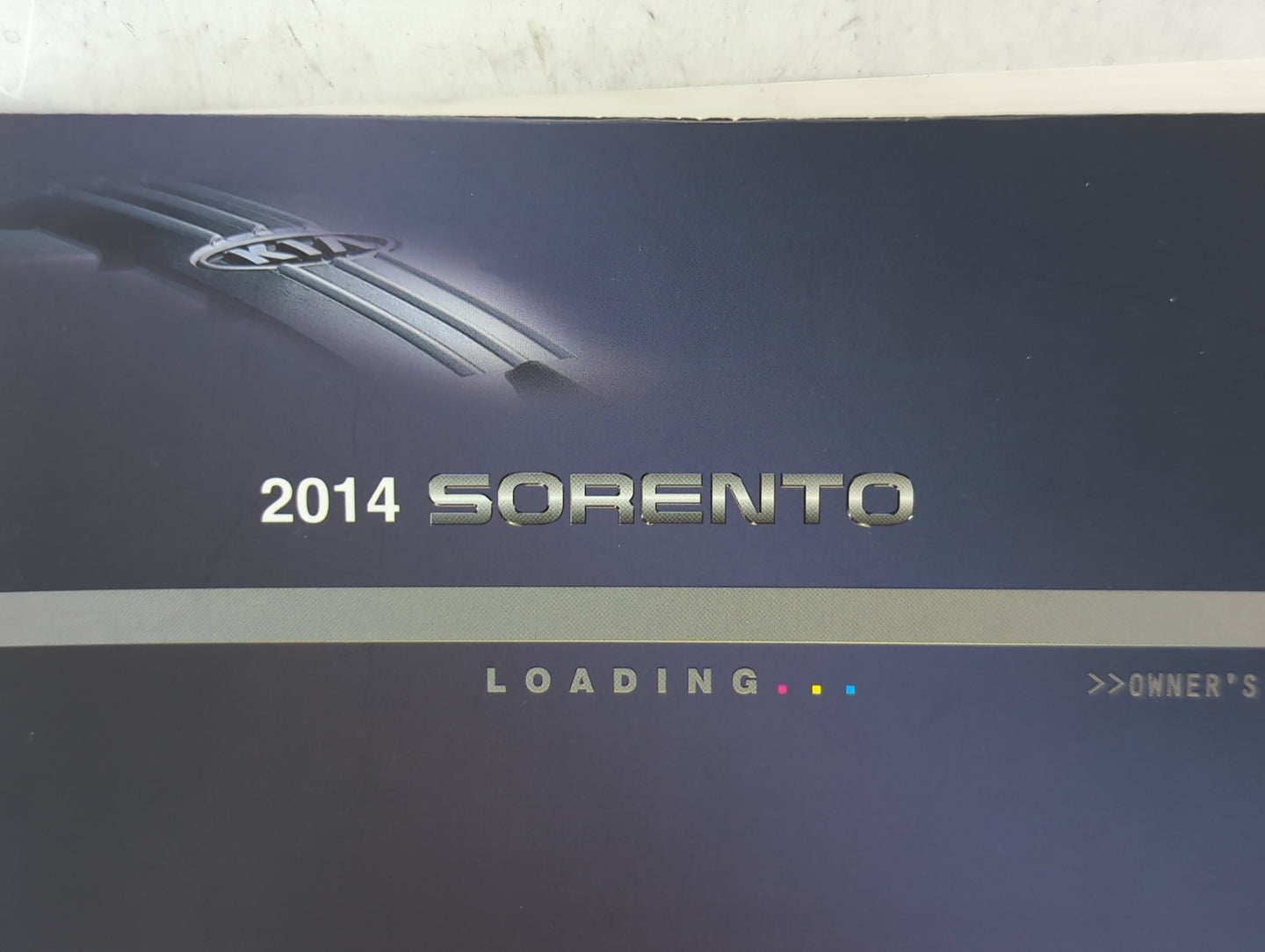 2014 Kia Sorento Owners Manual Book Guide P/N:A2P0-EU39F OEM Used Auto Parts - Oemusedautoparts1.com