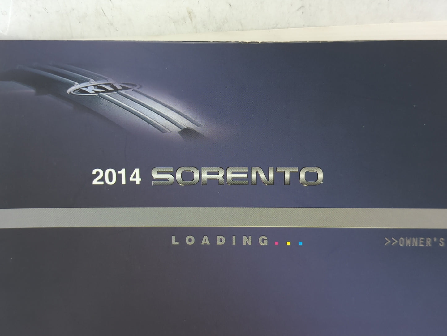 2014 Kia Sorento Owners Manual Book Guide P/N:A2P0-EU39F OEM Used Auto Parts - Oemusedautoparts1.com