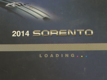 2014 Kia Sorento Owners Manual Book Guide P/N:A2PO-EC36DE OEM Used Auto Parts