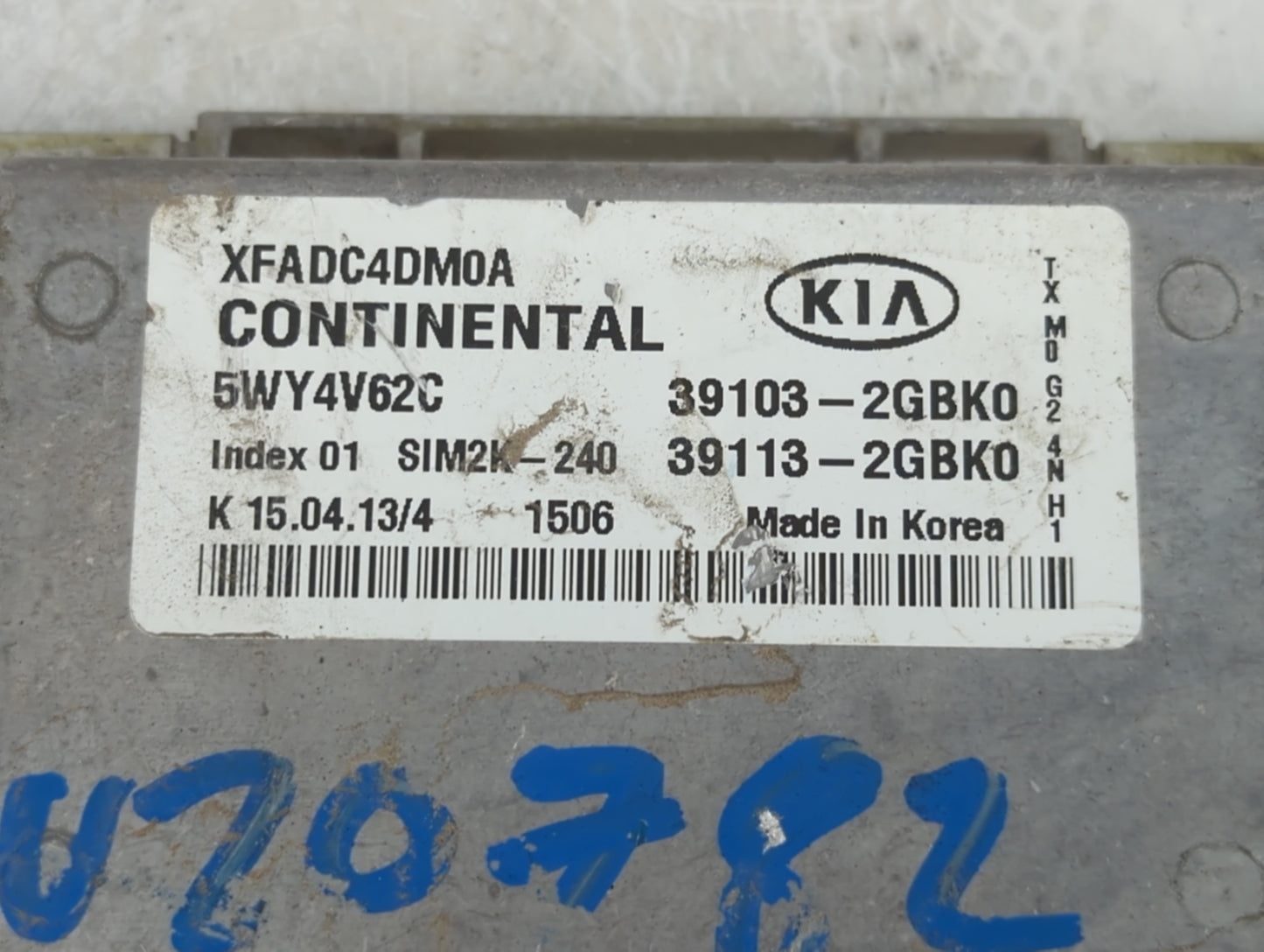 2014-2015 Kia Sorento PCM Engine Control Computer ECU ECM PCU OEM P/N:39113-2GBK0 39103-2GBK0 Fits Fits 2014 2015 OEM Used A