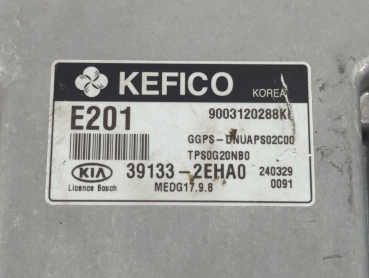 2014 Kia Soul PCM Engine Control Computer ECU ECM PCU OEM P/N:39133-2EHA0 Fits OEM Used Auto Parts - Oemusedautoparts1.com