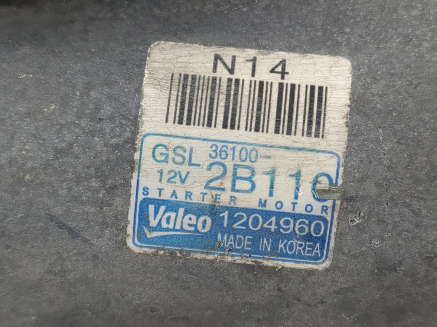 2012-2016 Kia Soul Car Starter Motor Solenoid OEM P/N:36100-2B110 Fits Fits 2012 2013 2014 2015 2016 OEM Used Auto Parts - O