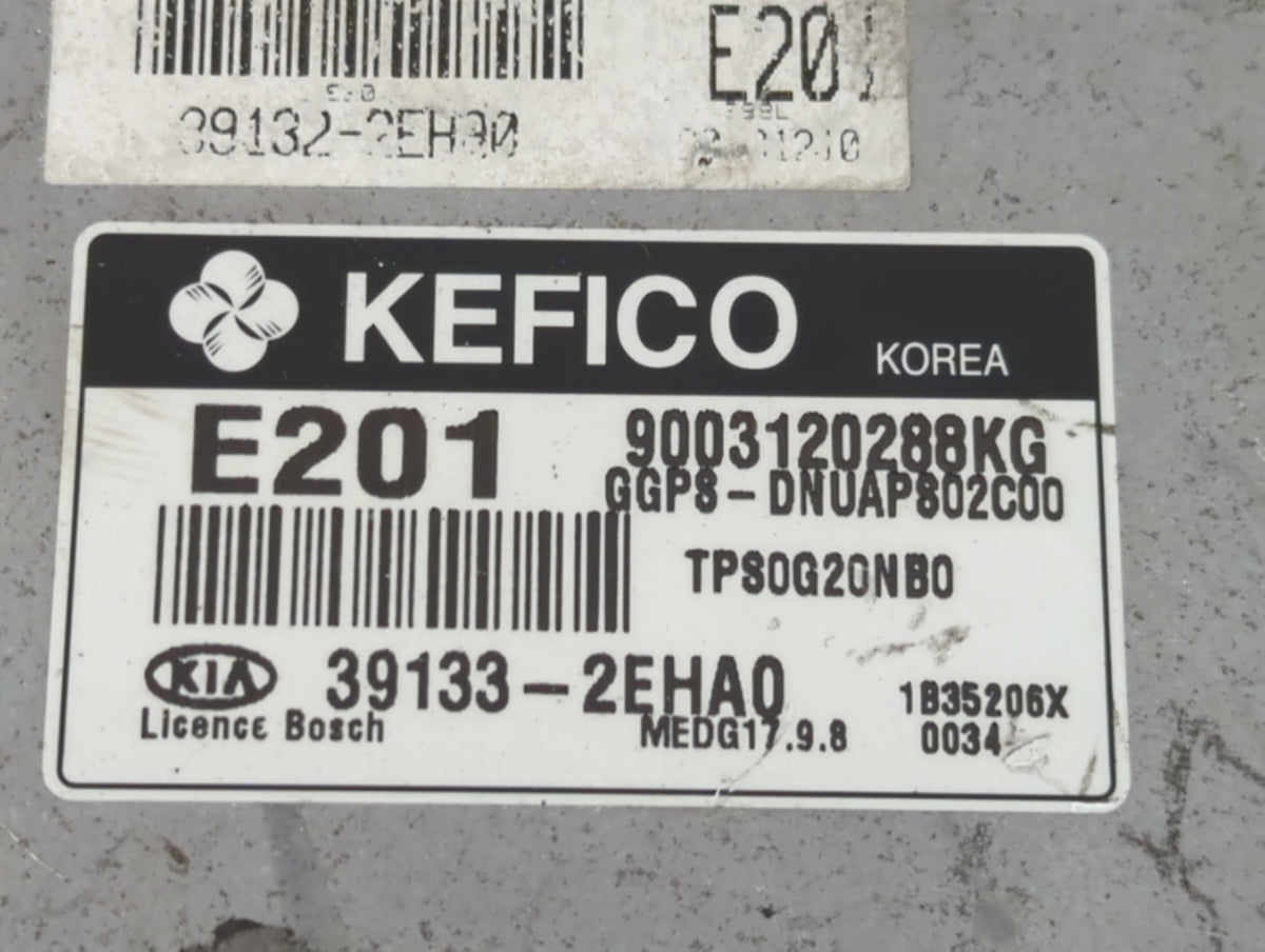 2014 Kia Soul PCM Engine Control Computer ECU ECM PCU OEM P/N:39133-2EHA0 OEM Used Auto Parts - Oemusedautoparts1.com
