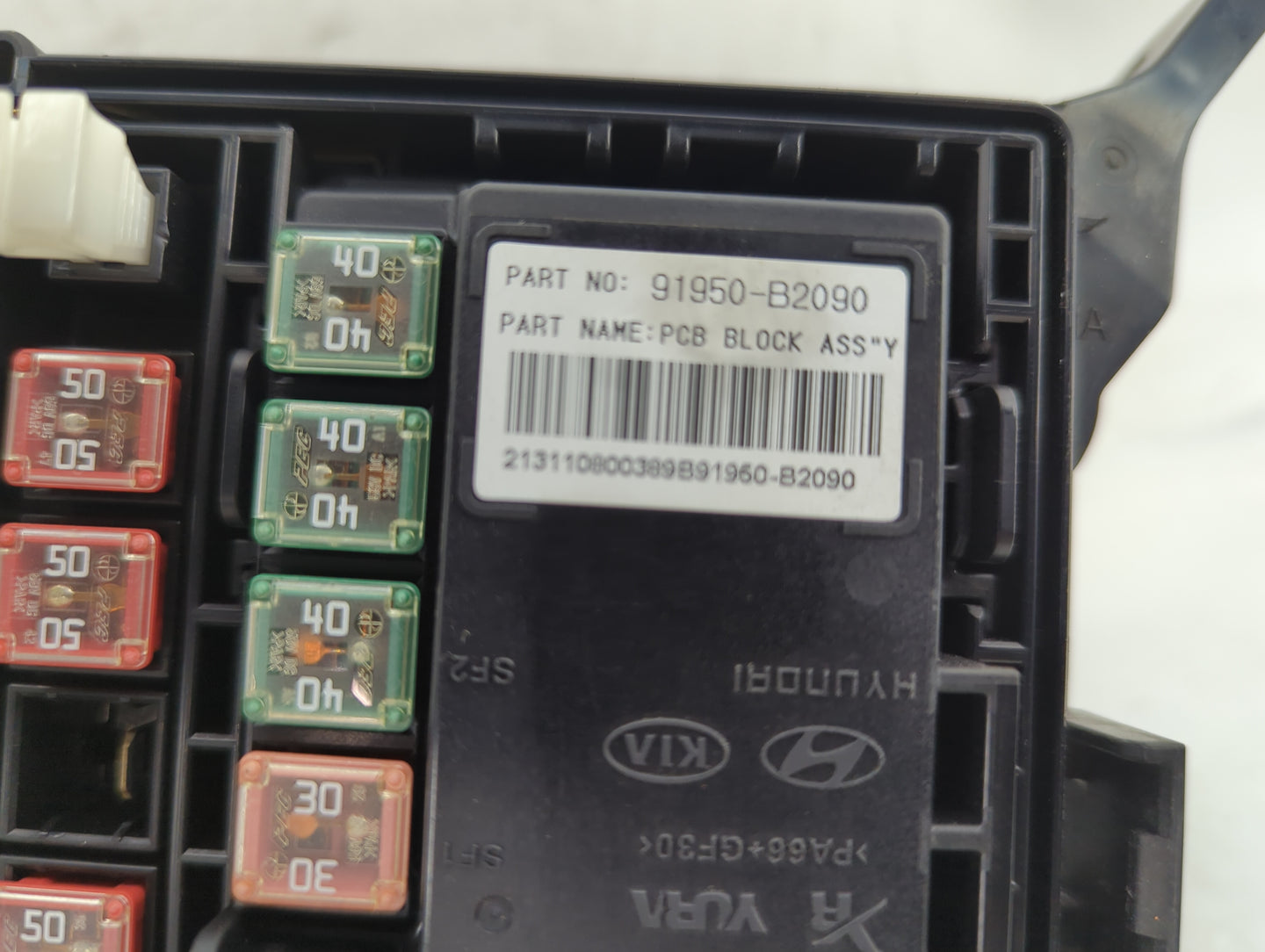 2014 Kia Soul Fusebox Fuse Box Panel Relay Module P/N:91950-B2090 Fits OEM Used Auto Parts - Oemusedautoparts1.com