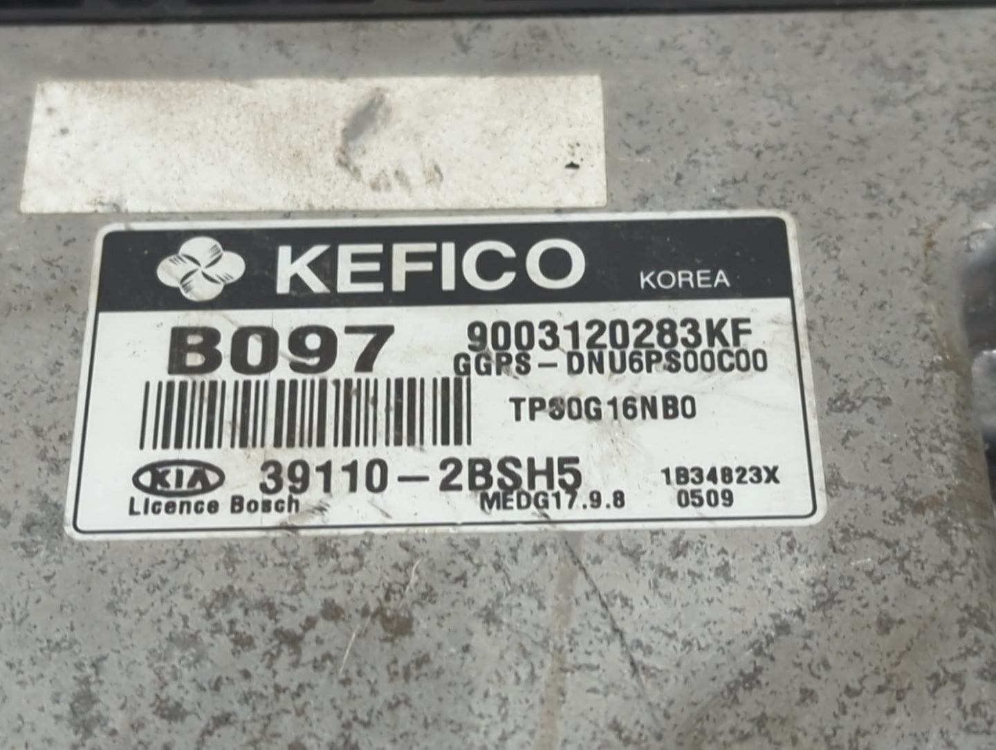 2014 Kia Soul PCM Engine Control Computer ECU ECM PCU OEM P/N:39110-2BSH5 9003120283KF, GGPS-DNU6PS00C00, TP80G16NB0 Fits OE