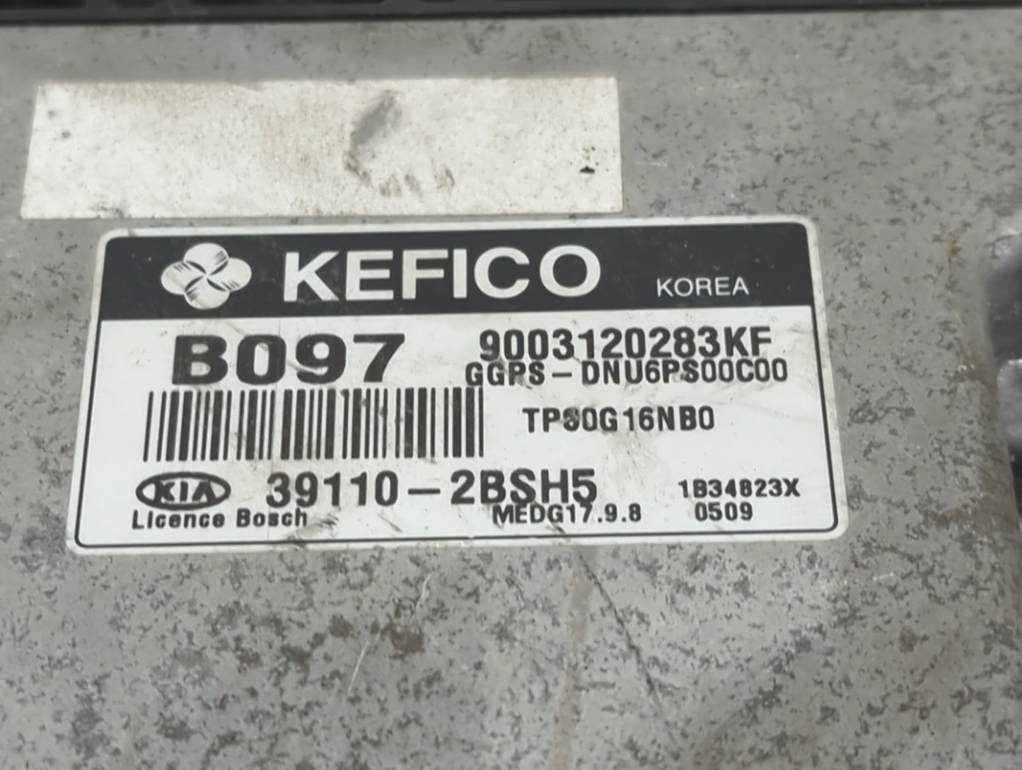 2014 Kia Soul PCM Engine Control Computer ECU ECM PCU OEM P/N:39110-2BSH5 9003120283KF, GGPS-DNU6PS00C00, TP80G16NB0 Fits OE