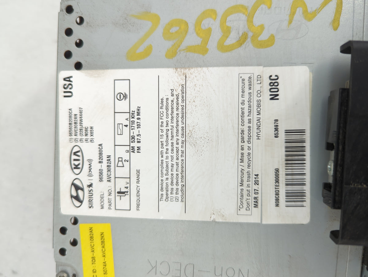 2014-2014 Kia Soul Information Radio Display Screen - Oemusedautoparts1.com