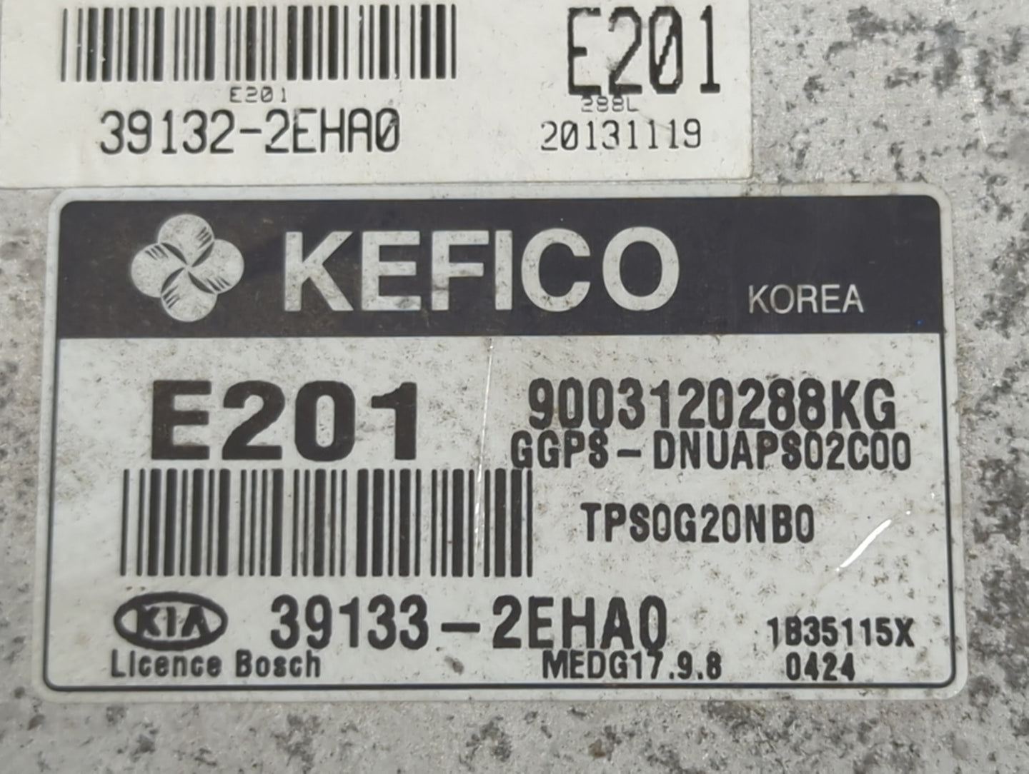 2014 Kia Soul PCM Engine Control Computer ECU ECM PCU OEM P/N:39133-2EHA0 39132-2EHA0, 9003120288KG, GGPS-DNUAPS02C00 Fits O