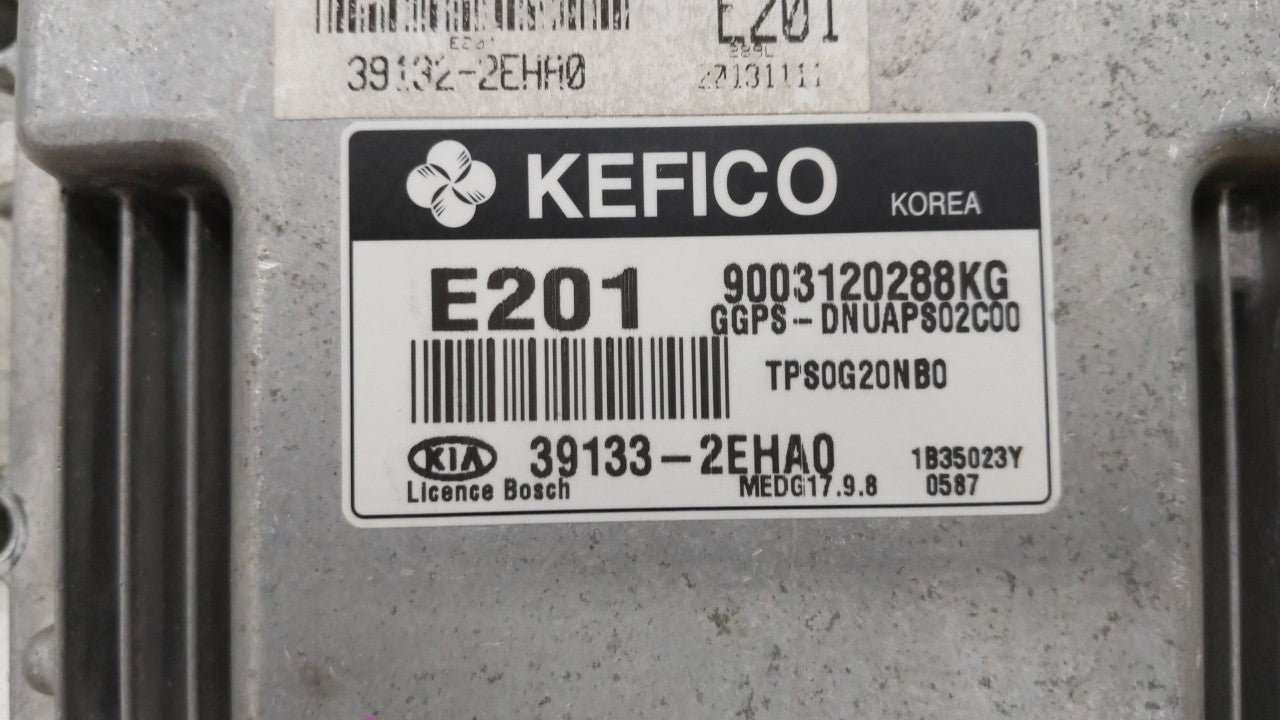 2014 Kia Soul PCM Engine Control Computer ECU ECM PCU OEM P/N:39133-2EHA0 Fits OEM Used Auto Parts - Oemusedautoparts1.com