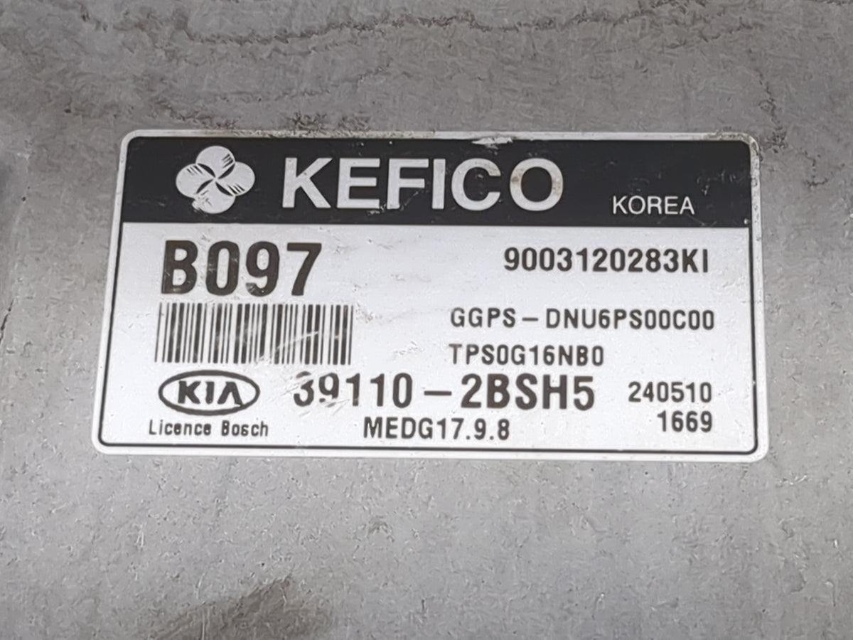 2014 Kia Soul PCM Engine Control Computer ECU ECM PCU OEM P/N:39110-2BSH5 OEM Used Auto Parts - Oemusedautoparts1.com