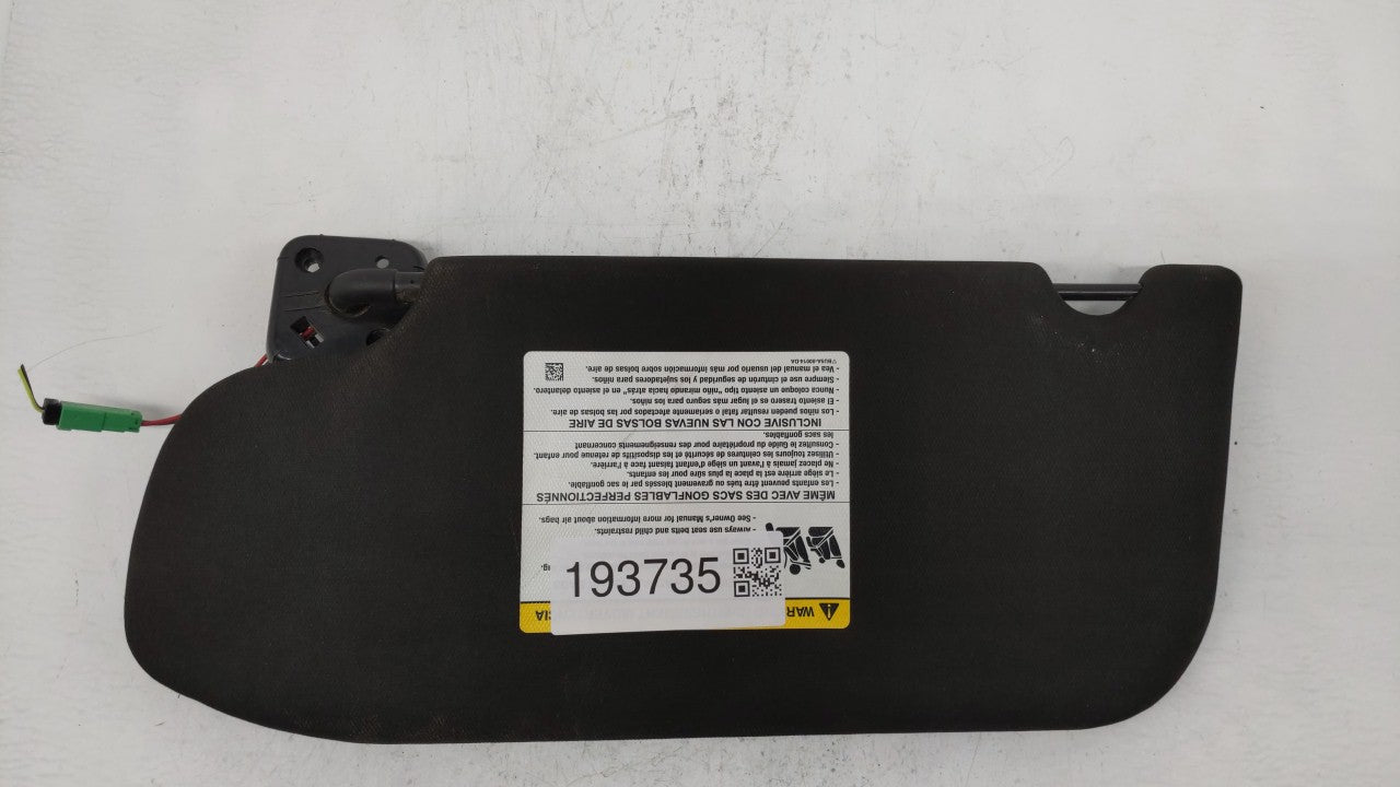2014 Kia Soul Sun Visor Shade Replacement Passenger Right Mirror Fits OEM Used Auto Parts - Oemusedautoparts1.com