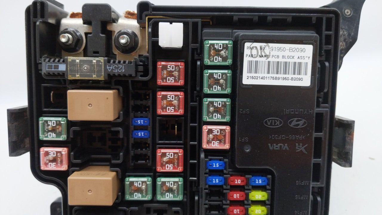 2014 Kia Soul Fusebox Fuse Box Panel Relay Module P/N:91950-B2090 91950-B2050 Fits OEM Used Auto Parts - Oemusedautoparts1.c