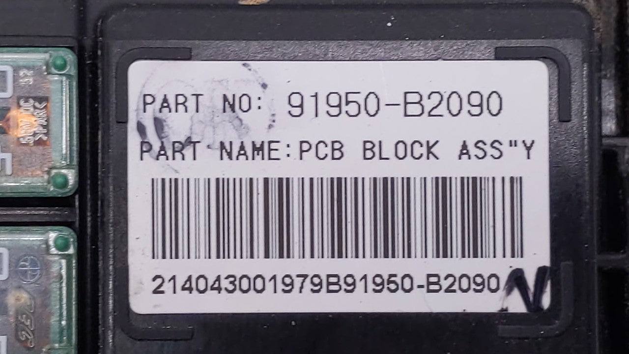 2014 Kia Soul Fusebox Fuse Box Panel Relay Module P/N:91950-B2050 Fits OEM Used Auto Parts - Oemusedautoparts1.com