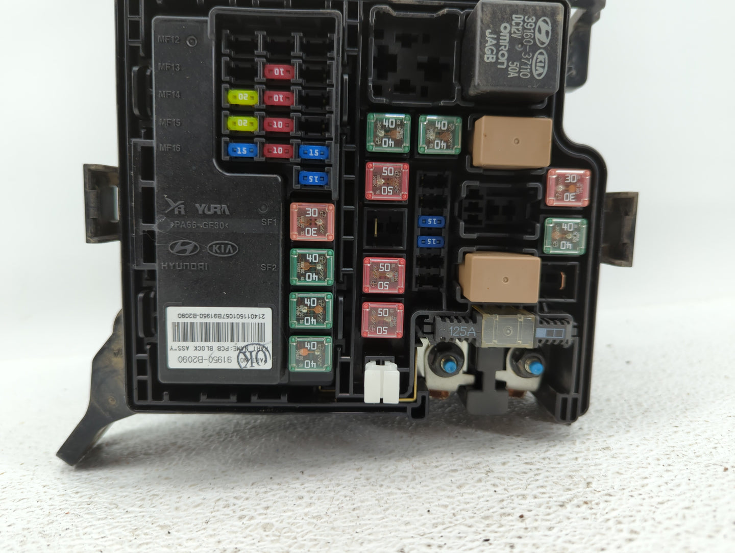 2014 Kia Soul Fusebox Fuse Box Panel Relay Module P/N:91950-B2090 91950-B2050 Fits OEM Used Auto Parts - Oemusedautoparts1.c