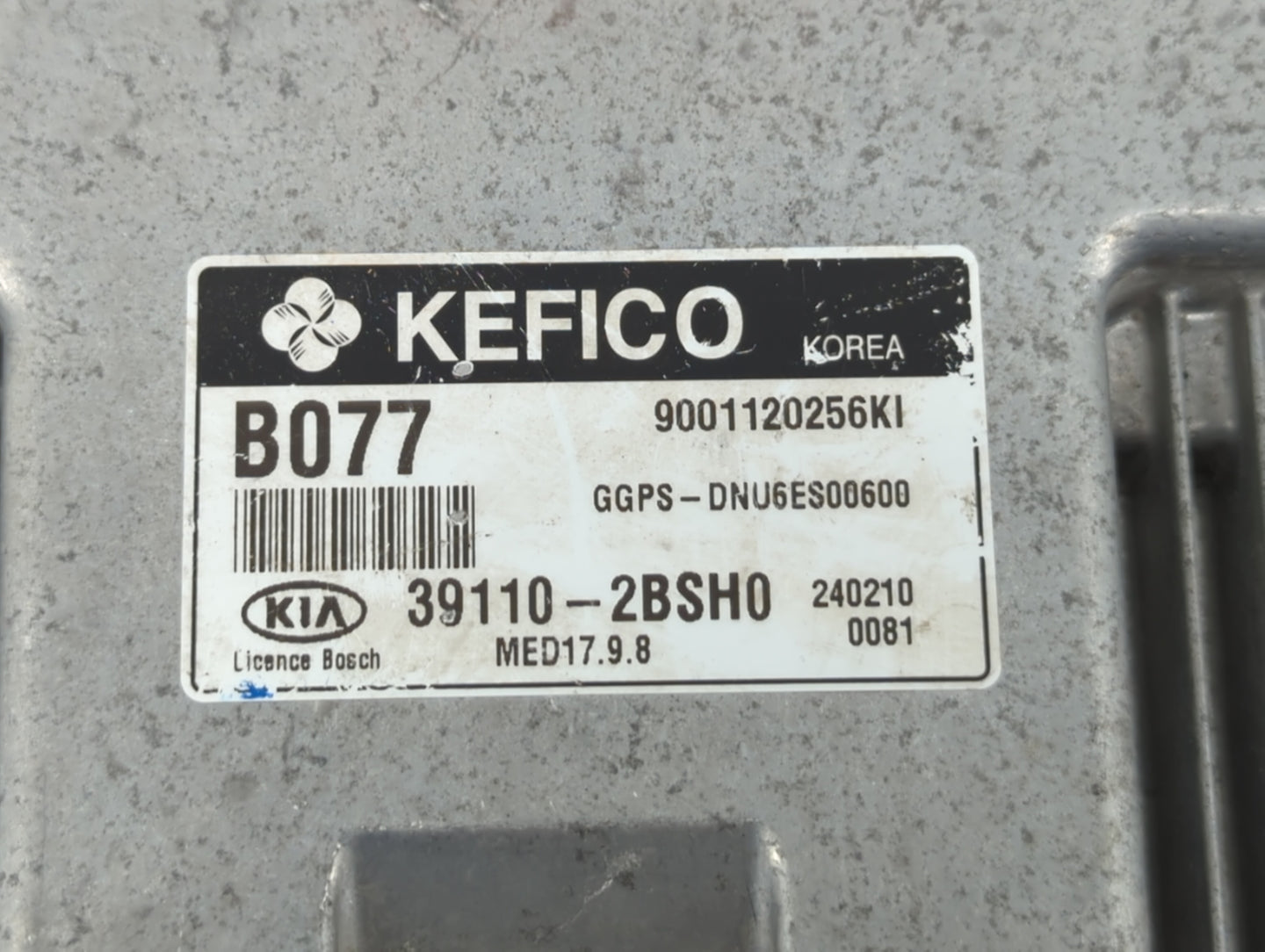 2014 Kia Soul PCM Engine Control Computer ECU ECM PCU OEM P/N:39101-2BSH0 39110-2BSH0 Fits OEM Used Auto Parts - Oemusedauto