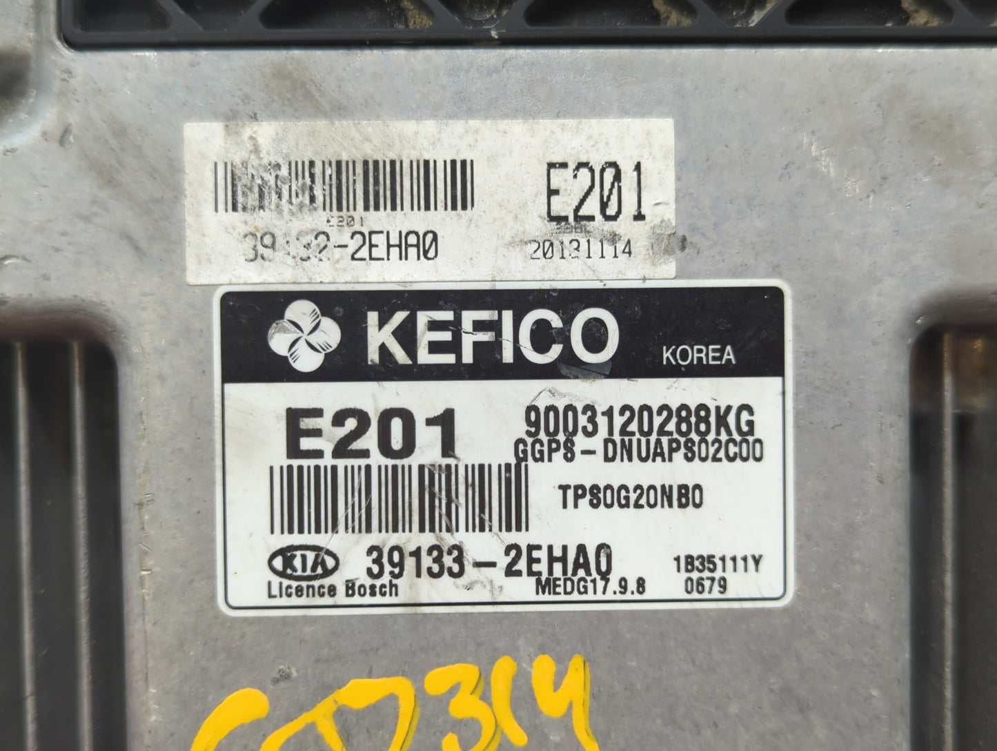 2014 Kia Soul PCM Engine Control Computer ECU ECM PCU OEM P/N:39133-2EHA0 39131-2EHA0 Fits OEM Used Auto Parts - Oemusedauto