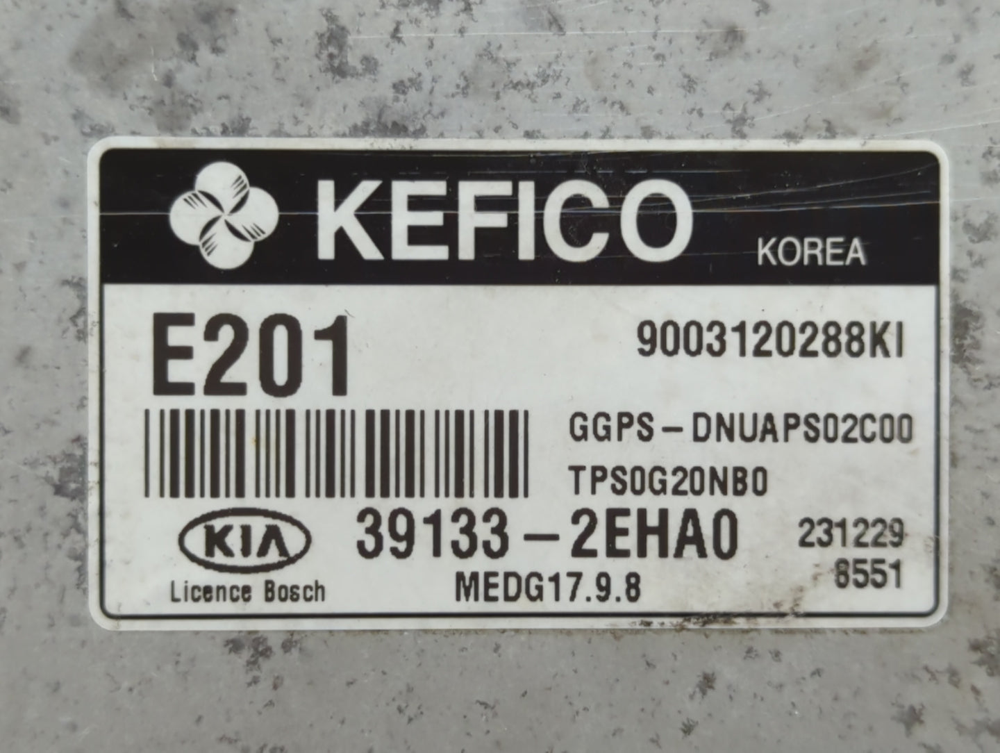 2014 Kia Soul PCM Engine Control Computer ECU ECM PCU OEM P/N:39133-2EHA0 39131-2EHA0 Fits OEM Used Auto Parts - Oemusedauto